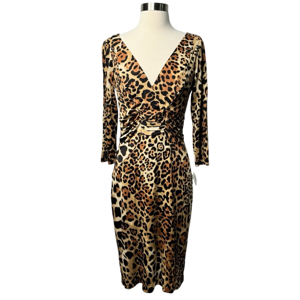 David Meister Leopard Print Dress NWT 10